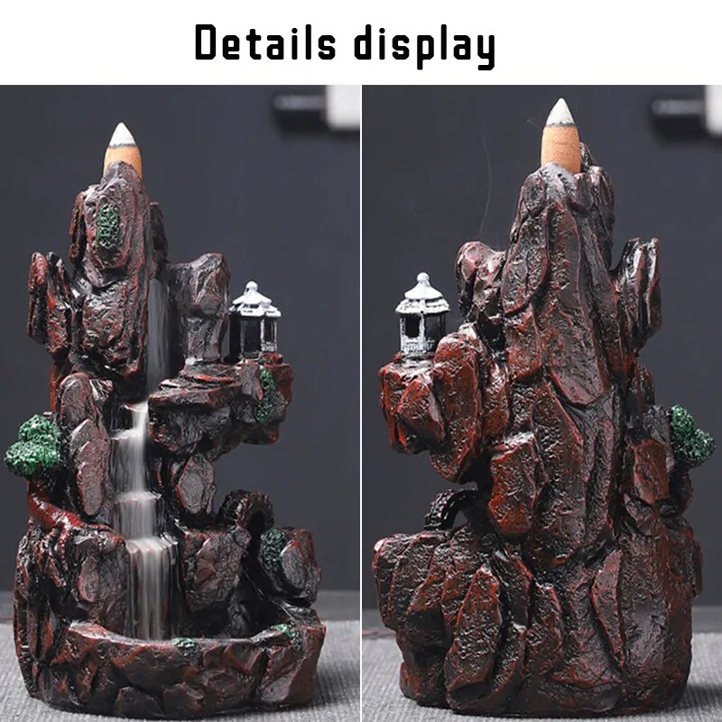 Mountains River Waterfall Backflow Incense Burner