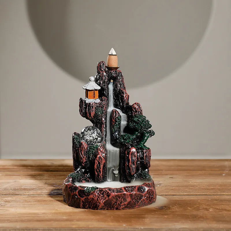 Mountains River Waterfall Backflow Incense Burner