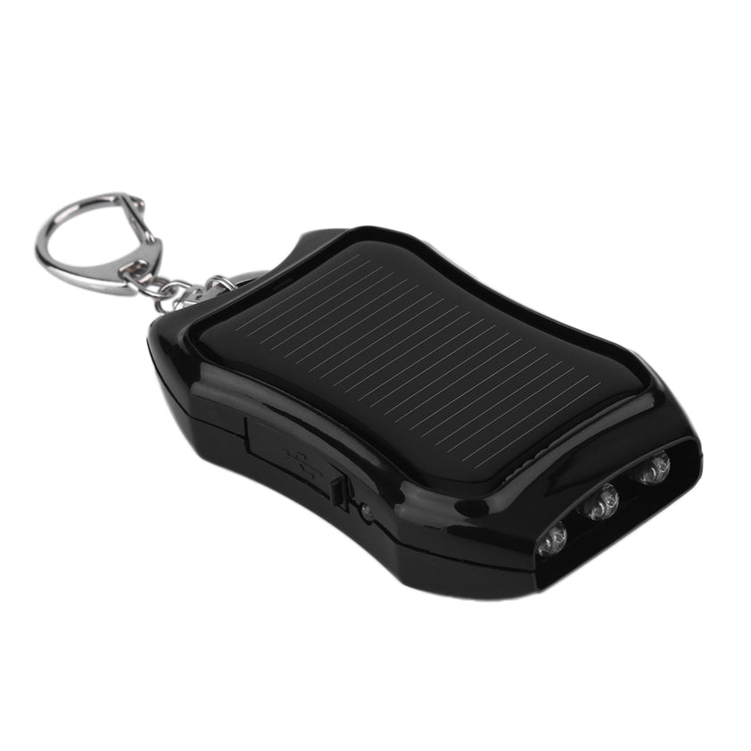 Solar Mobile Phone Power Bank Flashlight Keychain Power