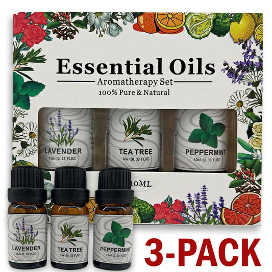 3 Pack - Aromatherapy Essential Oils Gift Set For Humidifiers & Oil Diffuser Mist