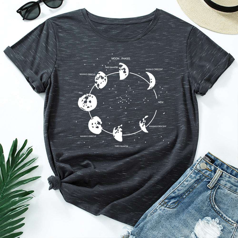 Cosmic Round Neck Short Sleeve T-Shirt Women