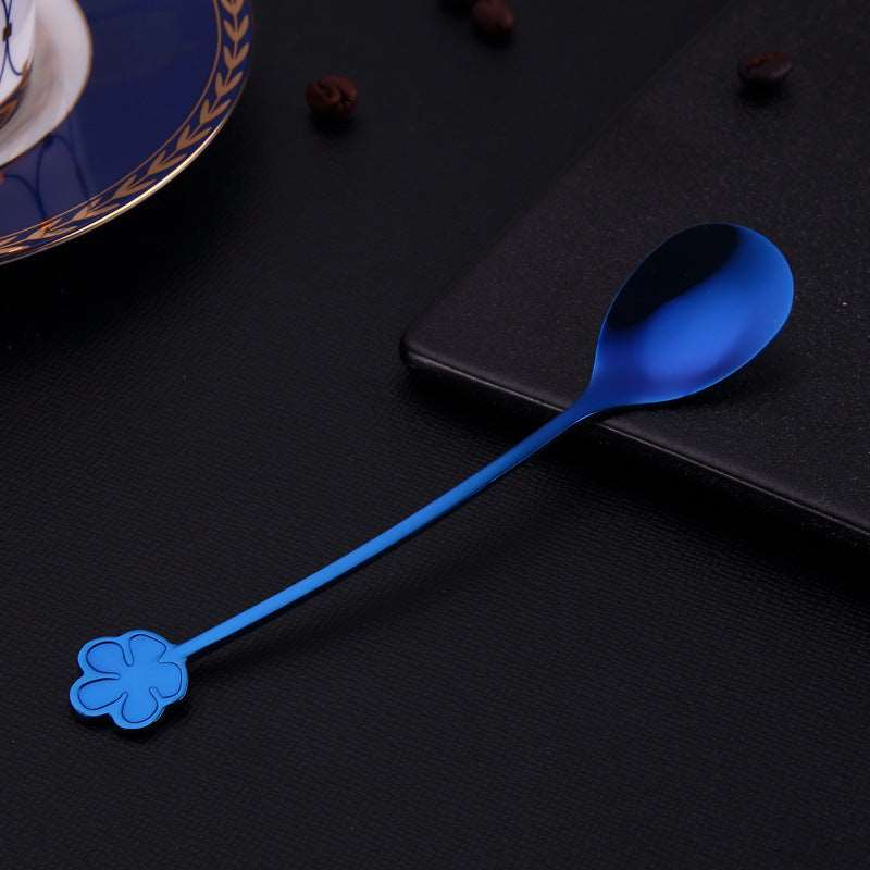 304 Stainless Steel Spoon Gold Plated Dessert Spoon Coffee Stir Spoon Stainless Steel Ice Bar Spoon