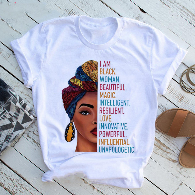 T shirt Girl Black Queen
