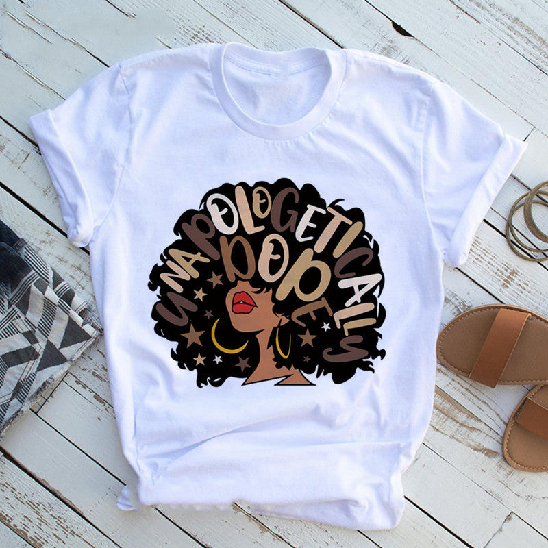 T shirt Girl Black Queen