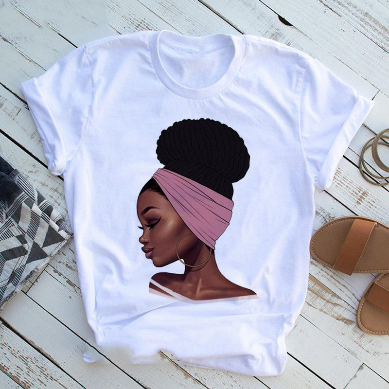 T shirt Girl Black Queen