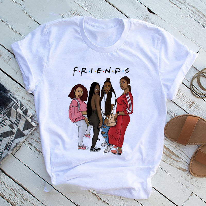 T shirt Girl Black Queen