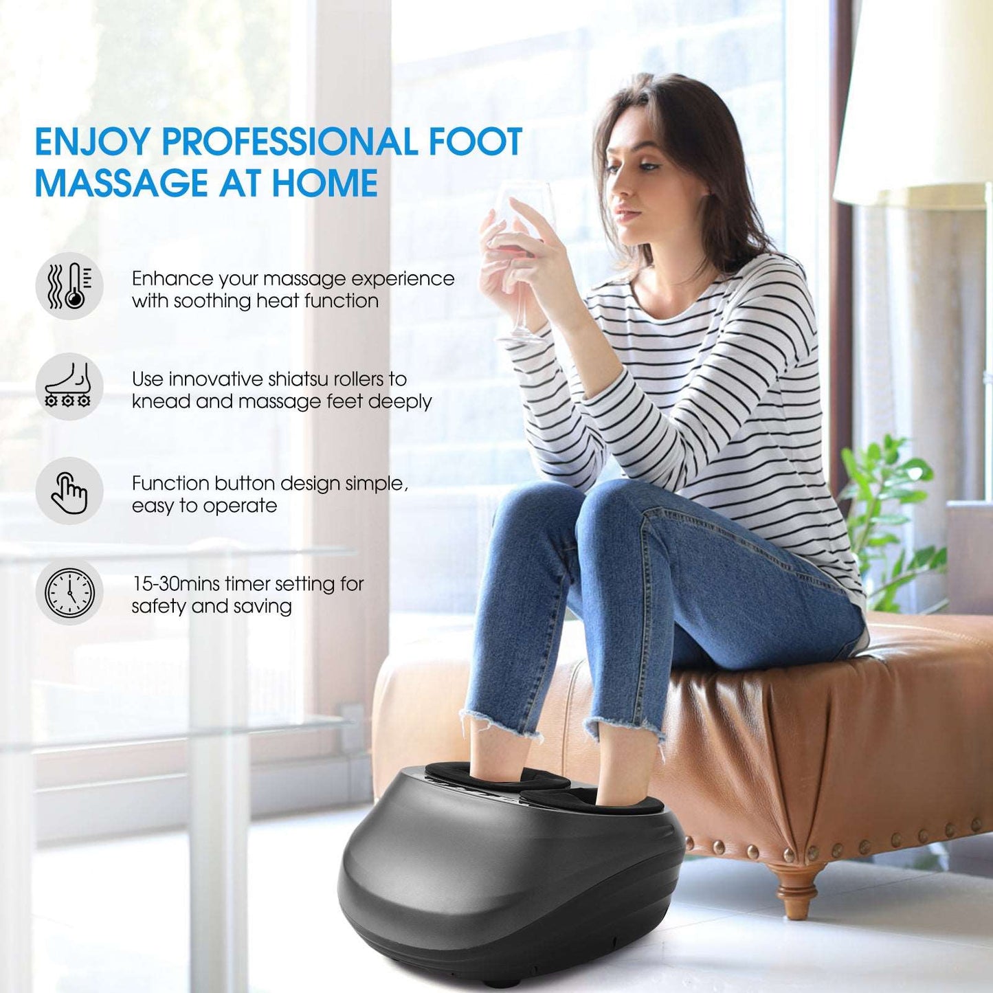 Foot Massager Machine with Heat and Massage