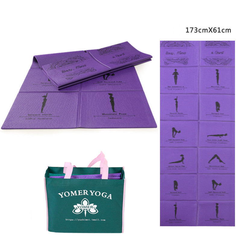 Foldable and portable yoga mat