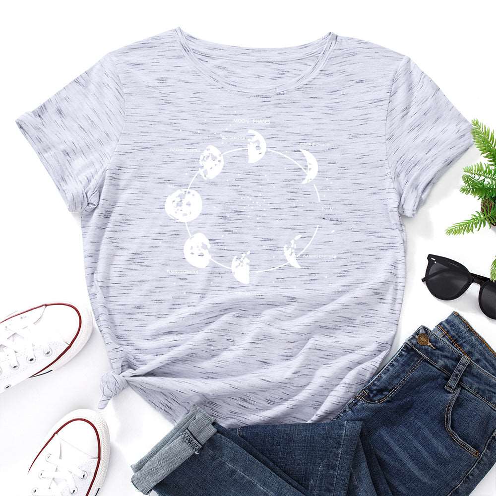 Cosmic Round Neck Short Sleeve T-Shirt Women