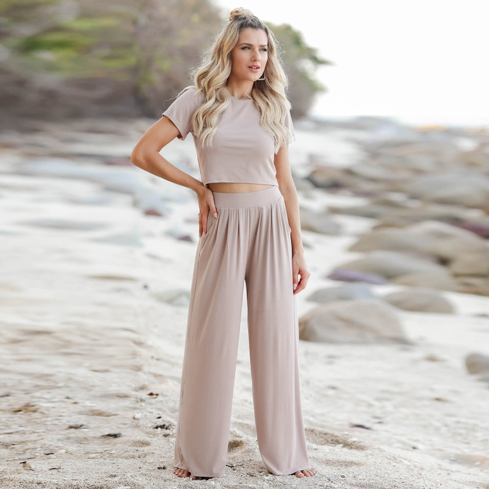 Short Sleeved T Shirt and Trousers