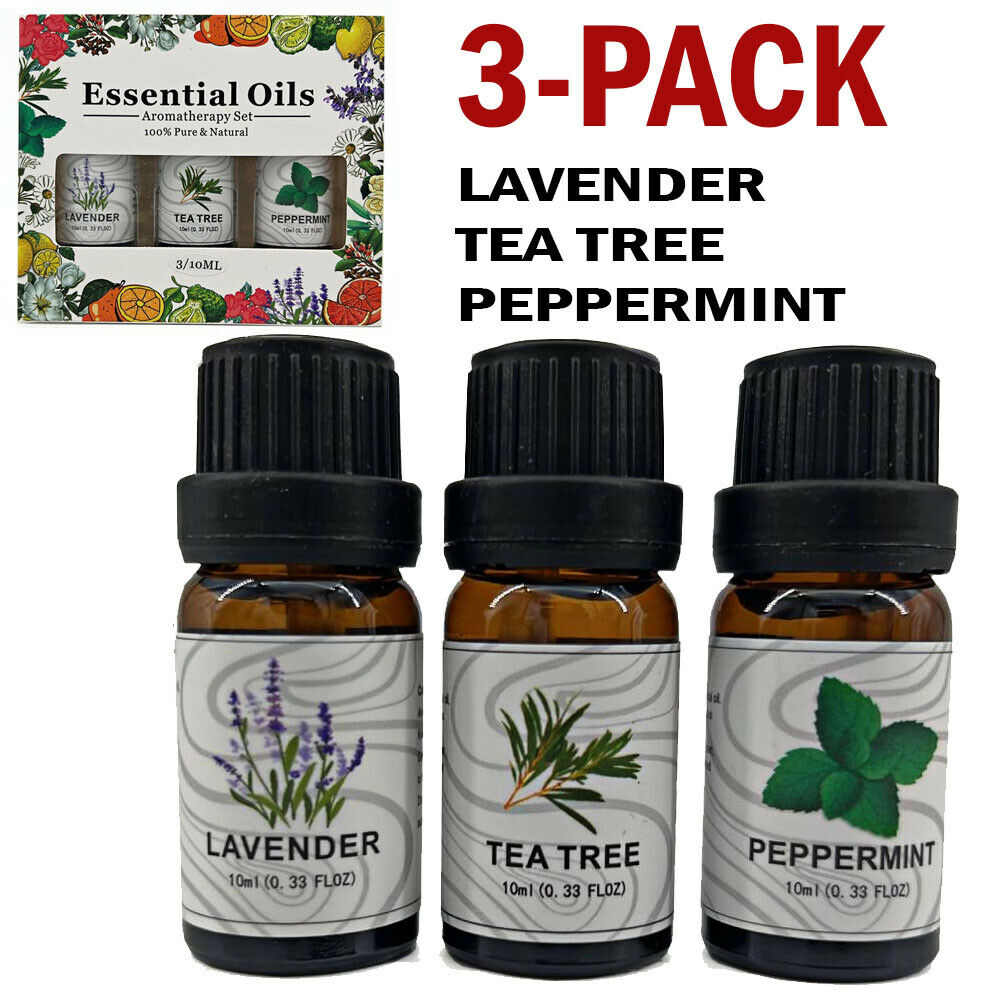 3 Pack - Aromatherapy Essential Oils Gift Set For Humidifiers & Oil Diffuser Mist