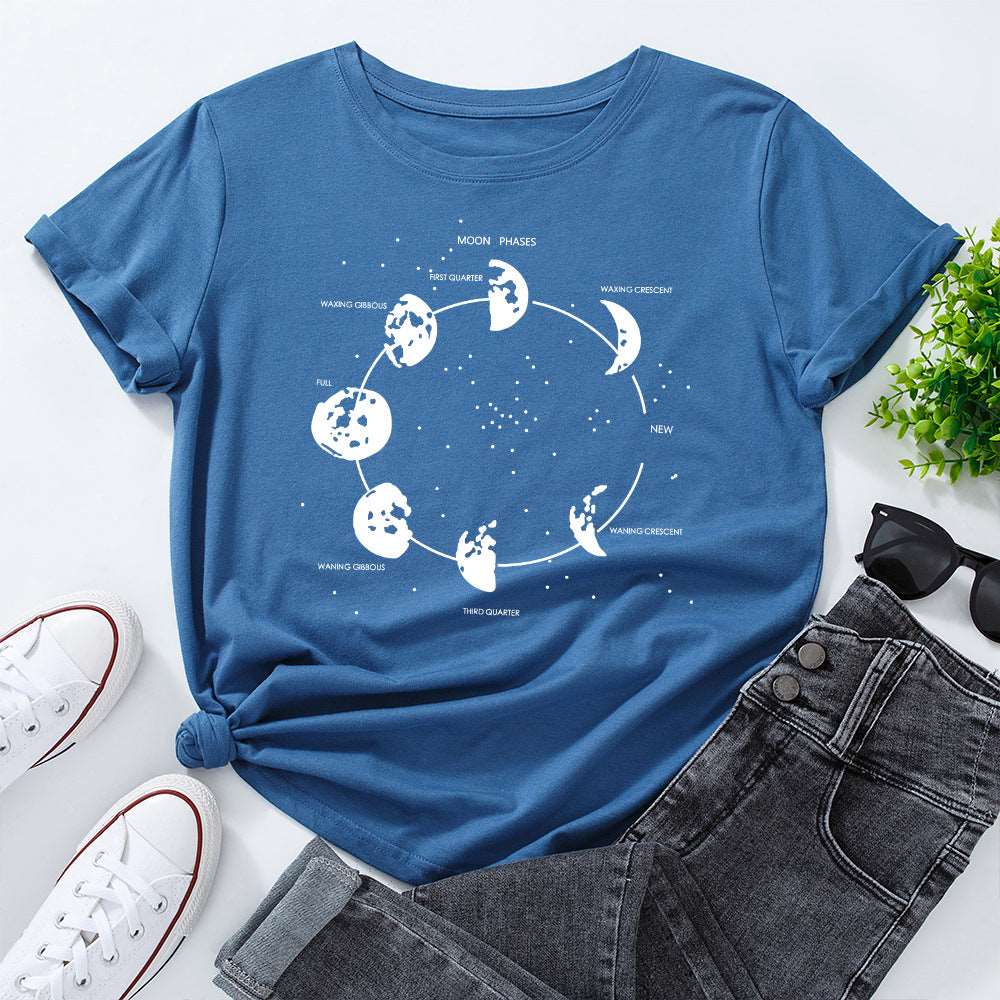 Cosmic Round Neck Short Sleeve T-Shirt Women