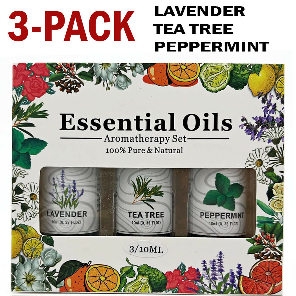 3 Pack - Aromatherapy Essential Oils Gift Set For Humidifiers & Oil Diffuser Mist