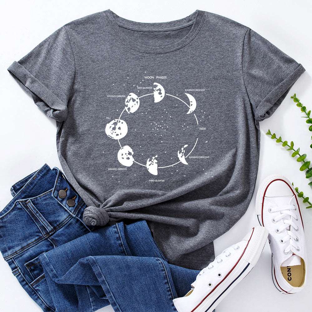 Cosmic Round Neck Short Sleeve T-Shirt Women