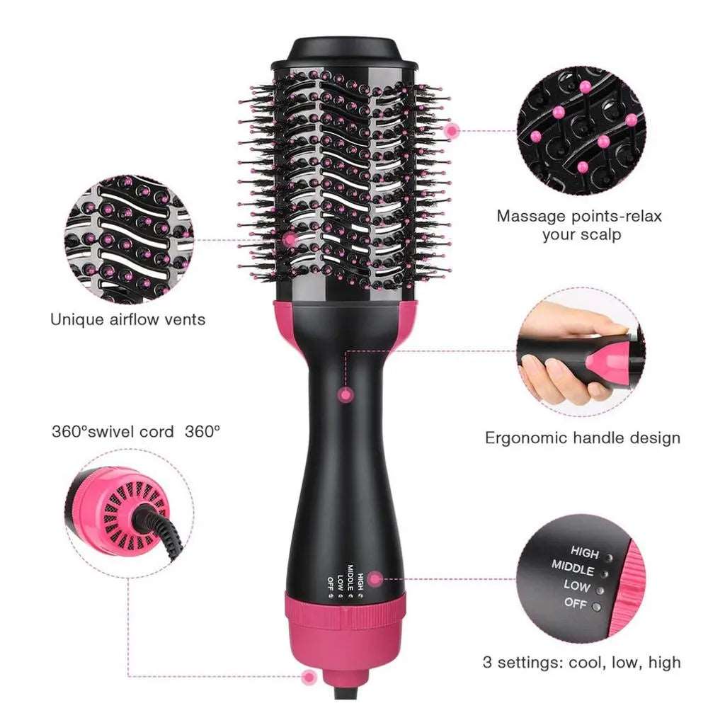 Hair Dryer & Electric Hair Straighter Comb 3 in 1 Multifunction