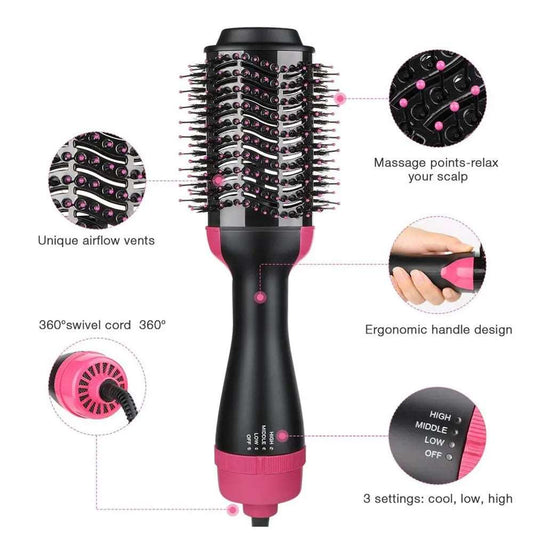 Hair Dryer & Electric Hair Straighter Comb 3 in 1 Multifunction