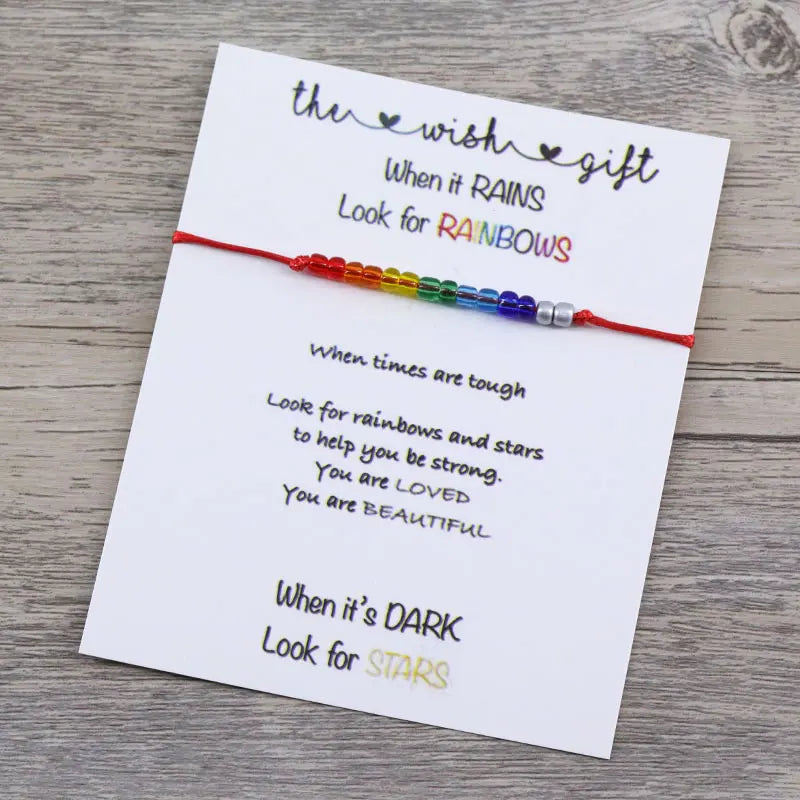 Mental Health Awareness Rainbow Bracelet