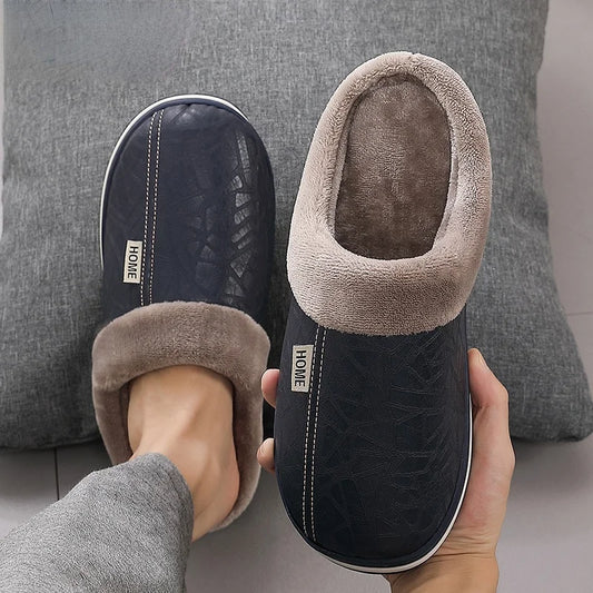 Men's slippers leather Home slippers