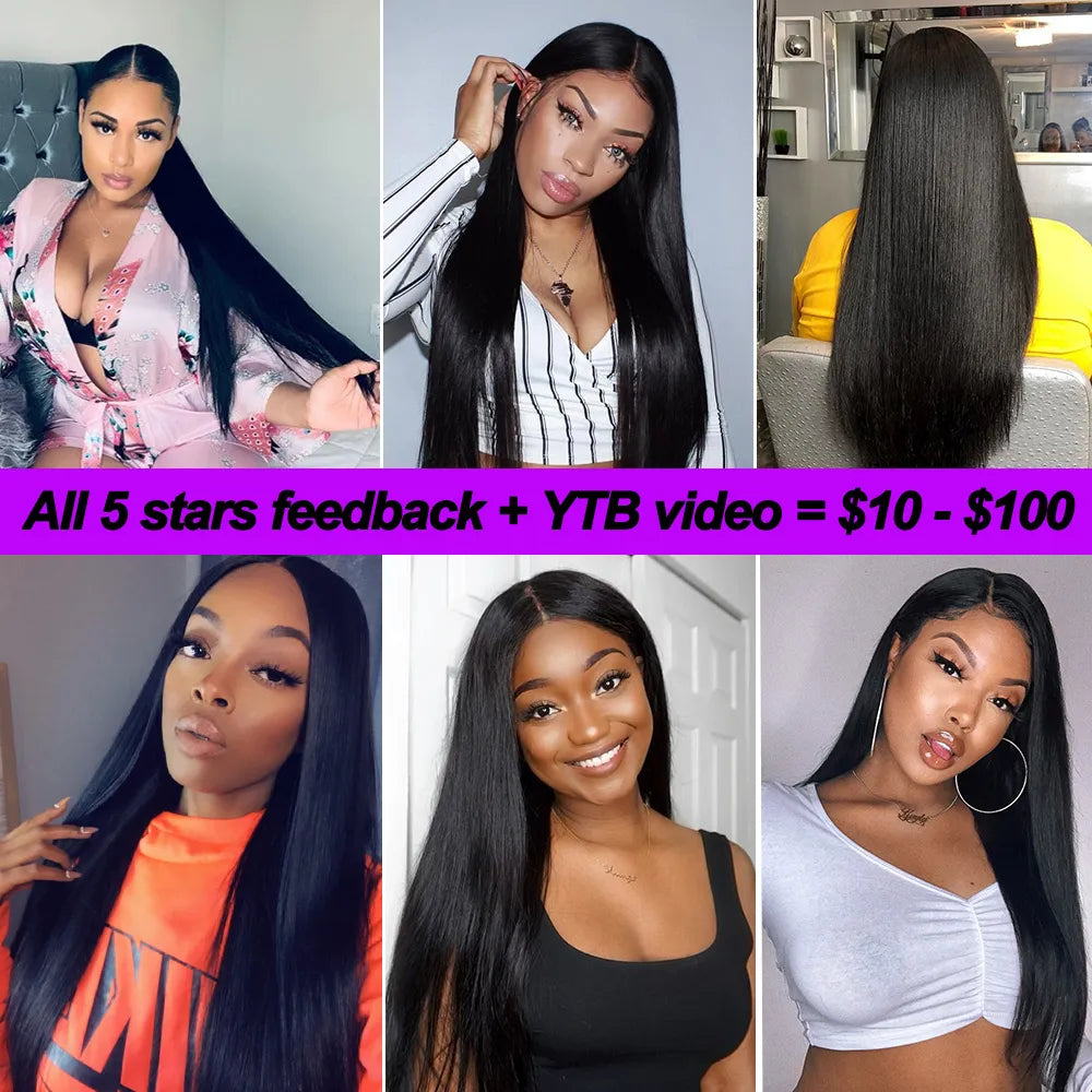 Straight Hair 3 Natural Malaysian Hair Bundles
