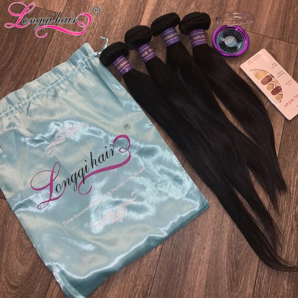Straight Hair 3 Natural Malaysian Hair Bundles