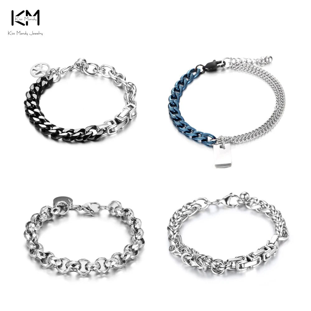 Men's Bracelets Stainless Steel Link Chain