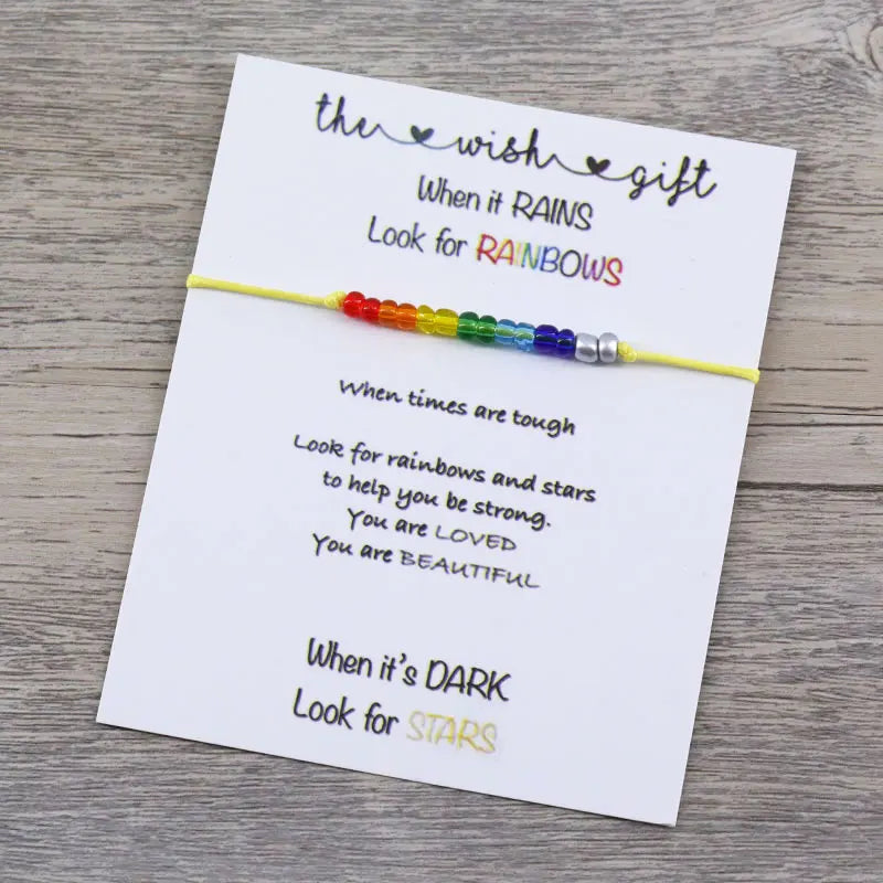 Mental Health Awareness Rainbow Bracelet