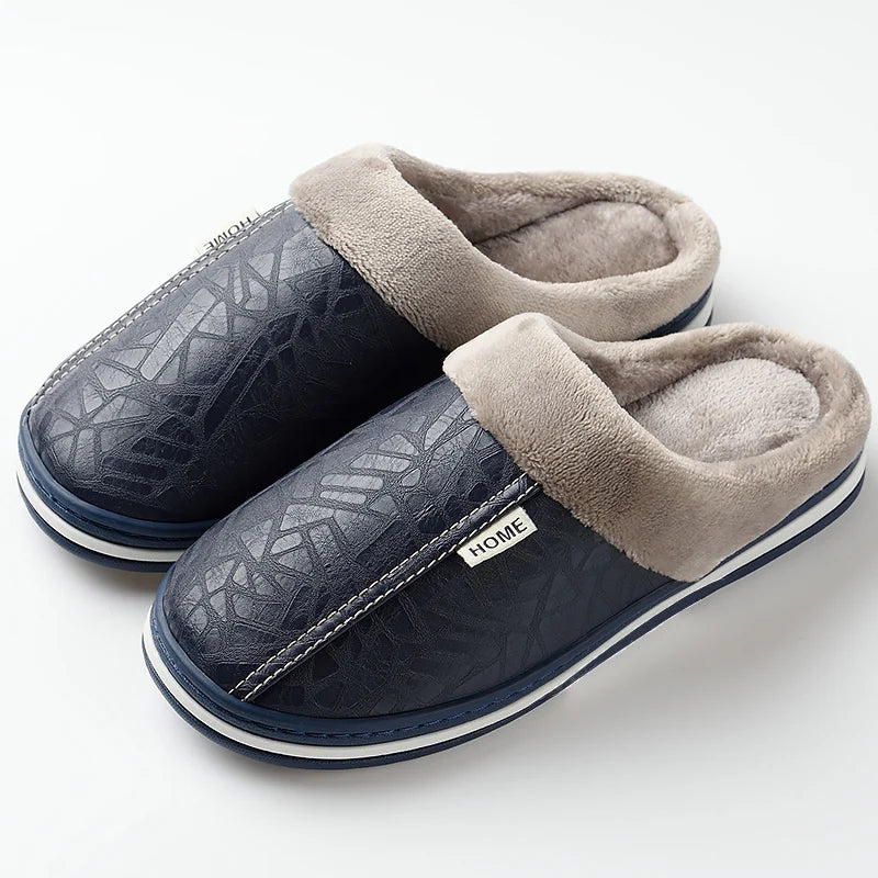 Men's slippers leather Home slippers