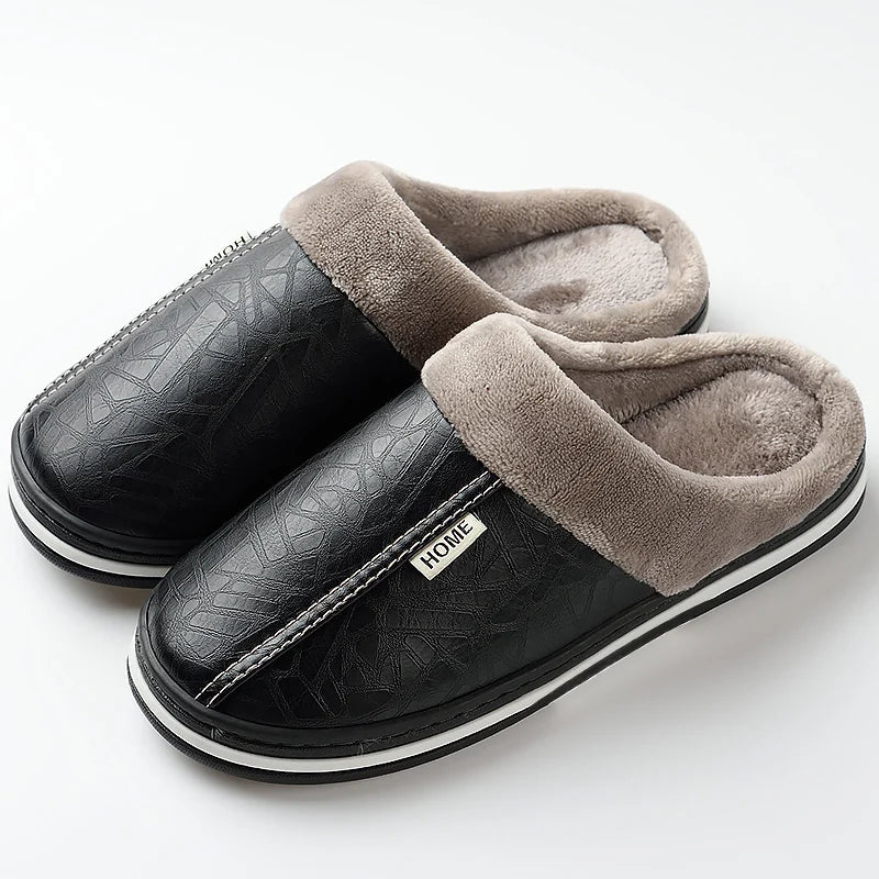 Men's slippers leather Home slippers