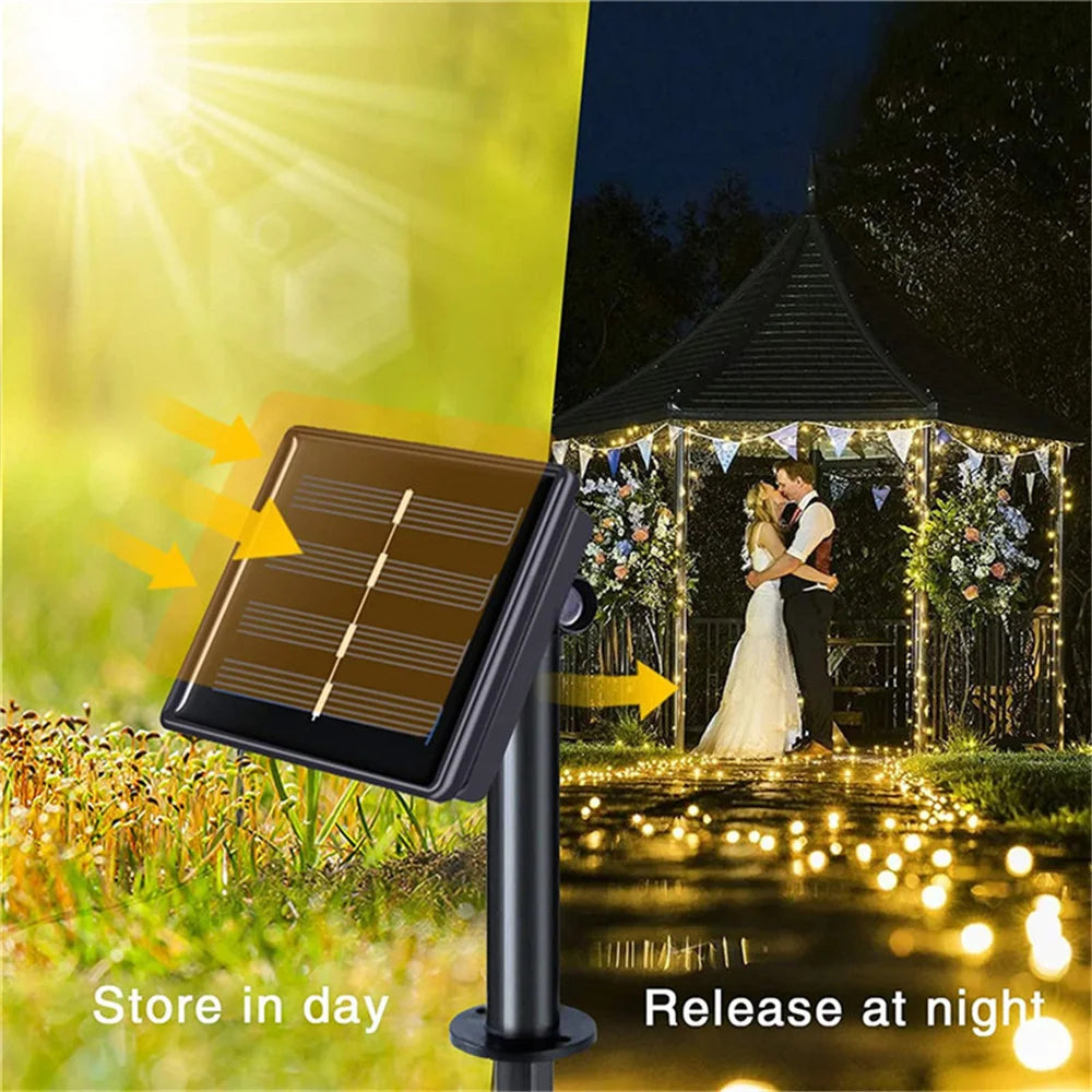 Solar Curtain Light LED Outdoor Waterproof Garland