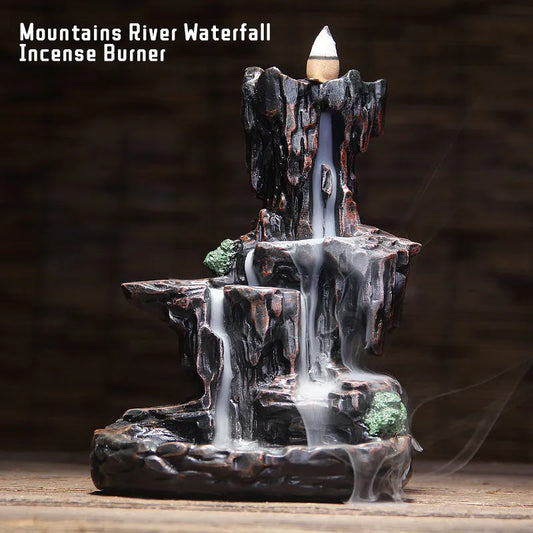 Mountains River Waterfall Backflow Incense Burner