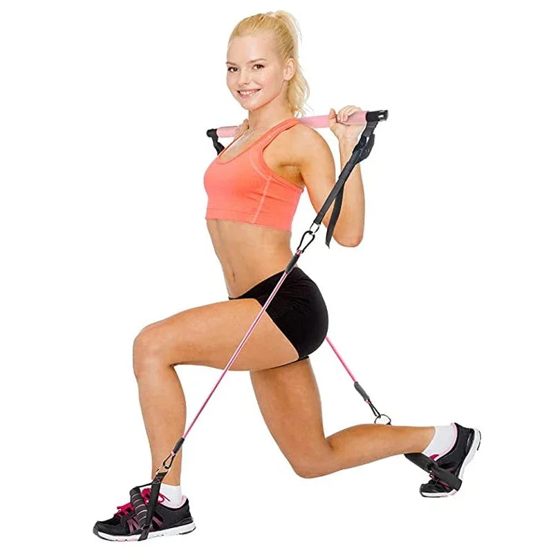 Pilates Bar Kit with Resistance Bands Set