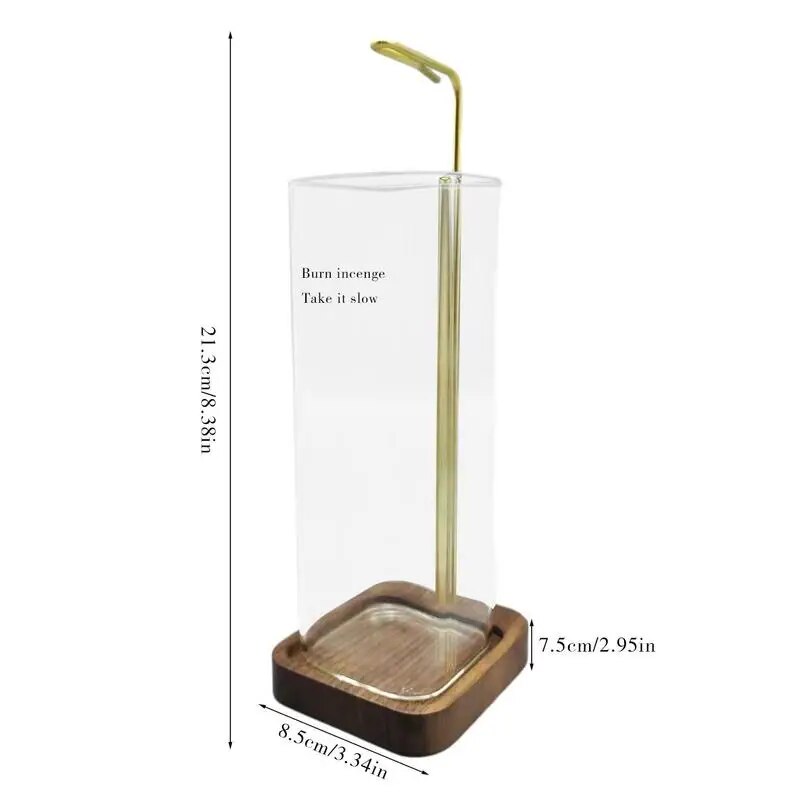 Insence-Stick Holder Dustproof Modern Incense Stick Burner Glass