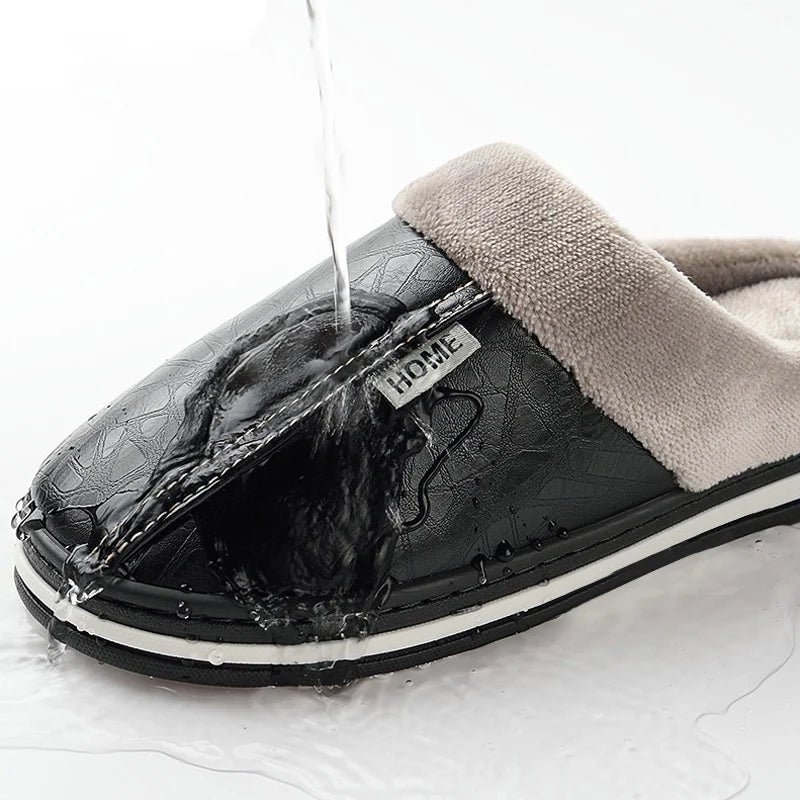 Men's slippers leather Home slippers