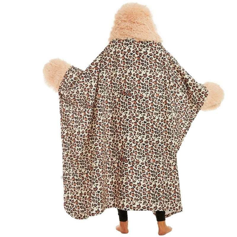 Hooded Blanket Cuddly Blanket with Sleeves and Hood