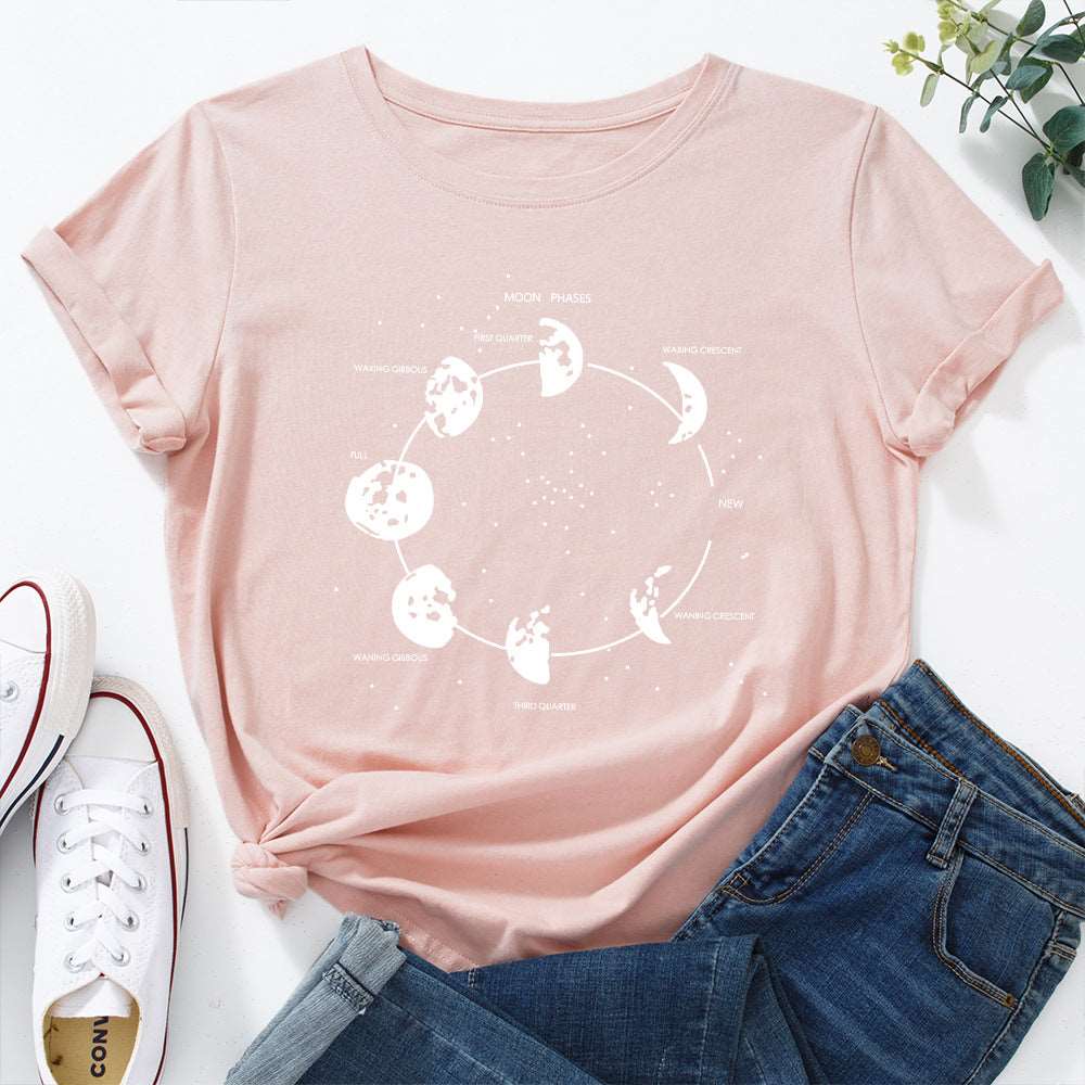 Cosmic Round Neck Short Sleeve T-Shirt Women