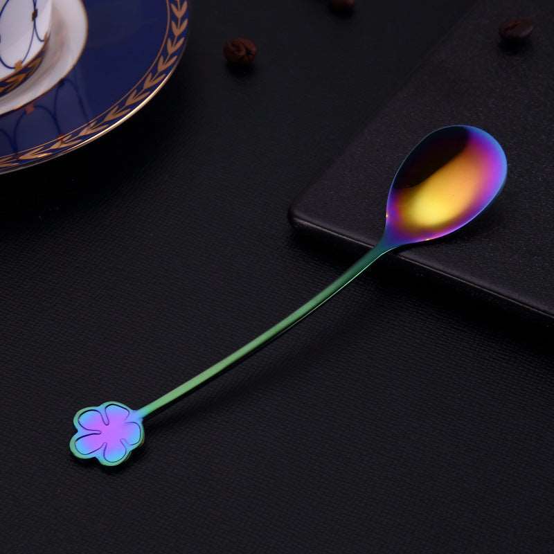 304 Stainless Steel Spoon Gold Plated Dessert Spoon Coffee Stir Spoon Stainless Steel Ice Bar Spoon